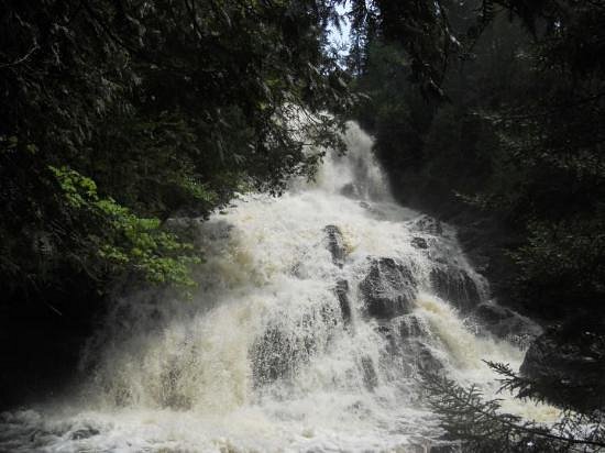 Beaver Brook Falls waterfall scene in Massachusetts.
