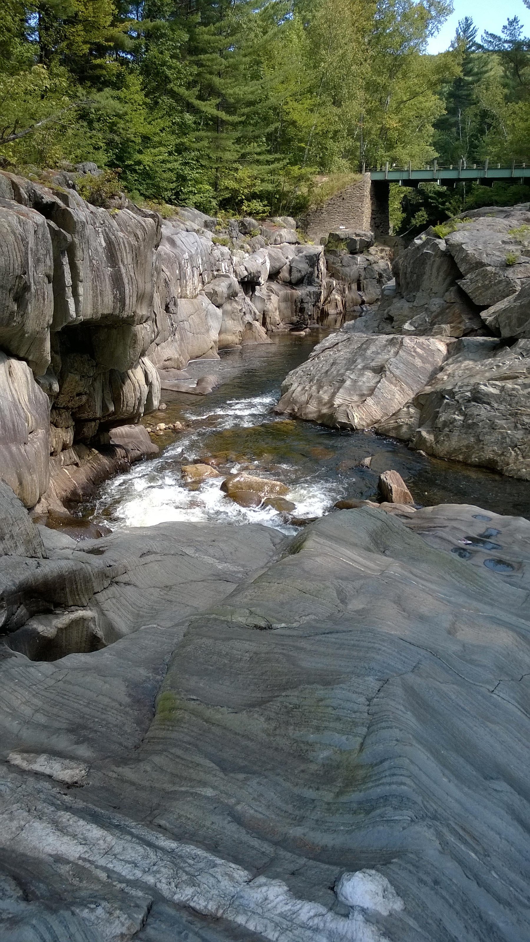 Coos Canyon waterfall scene in Maine.
