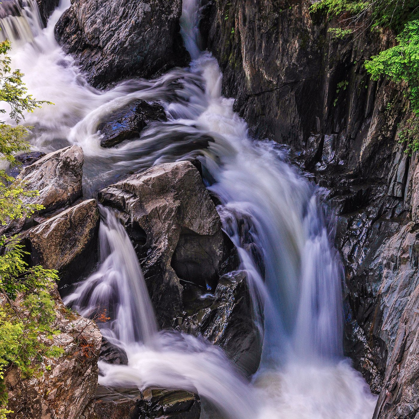 Big Falls freshwater swim scene in Vermont.