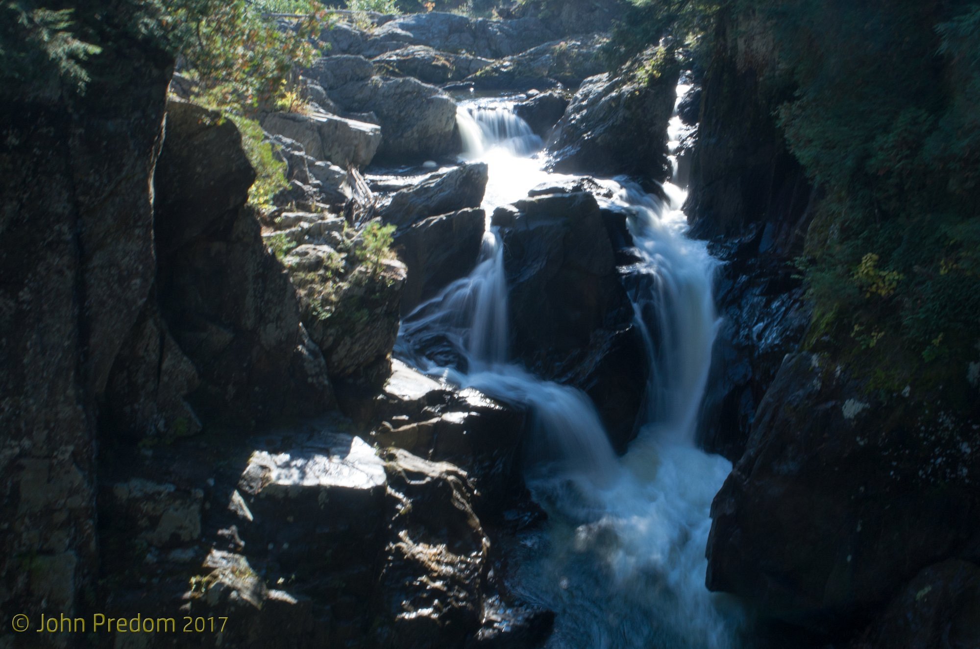 A Drone at Big Falls in Vermont.