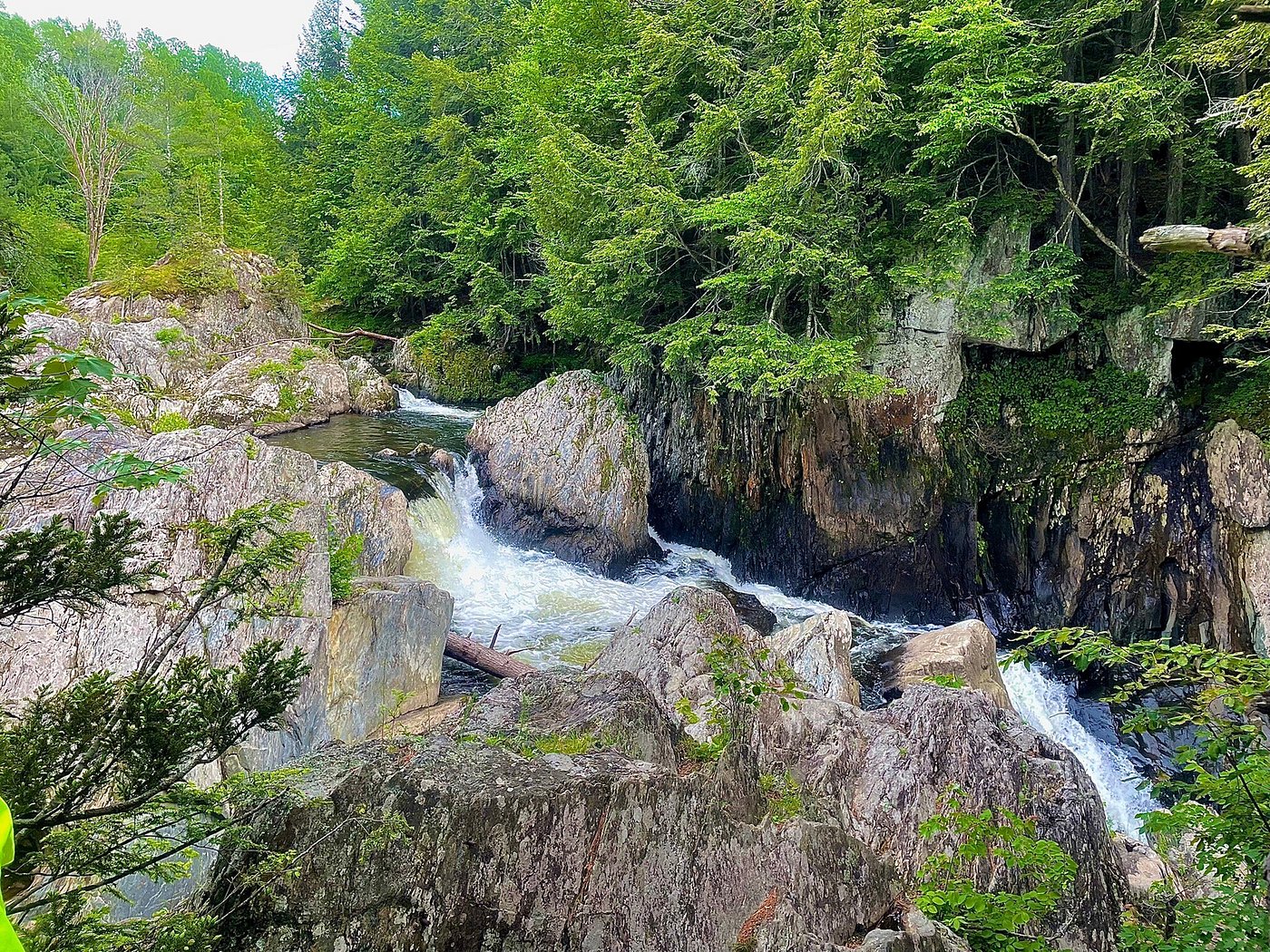 Big Falls freshwater swim scene in Vermont.