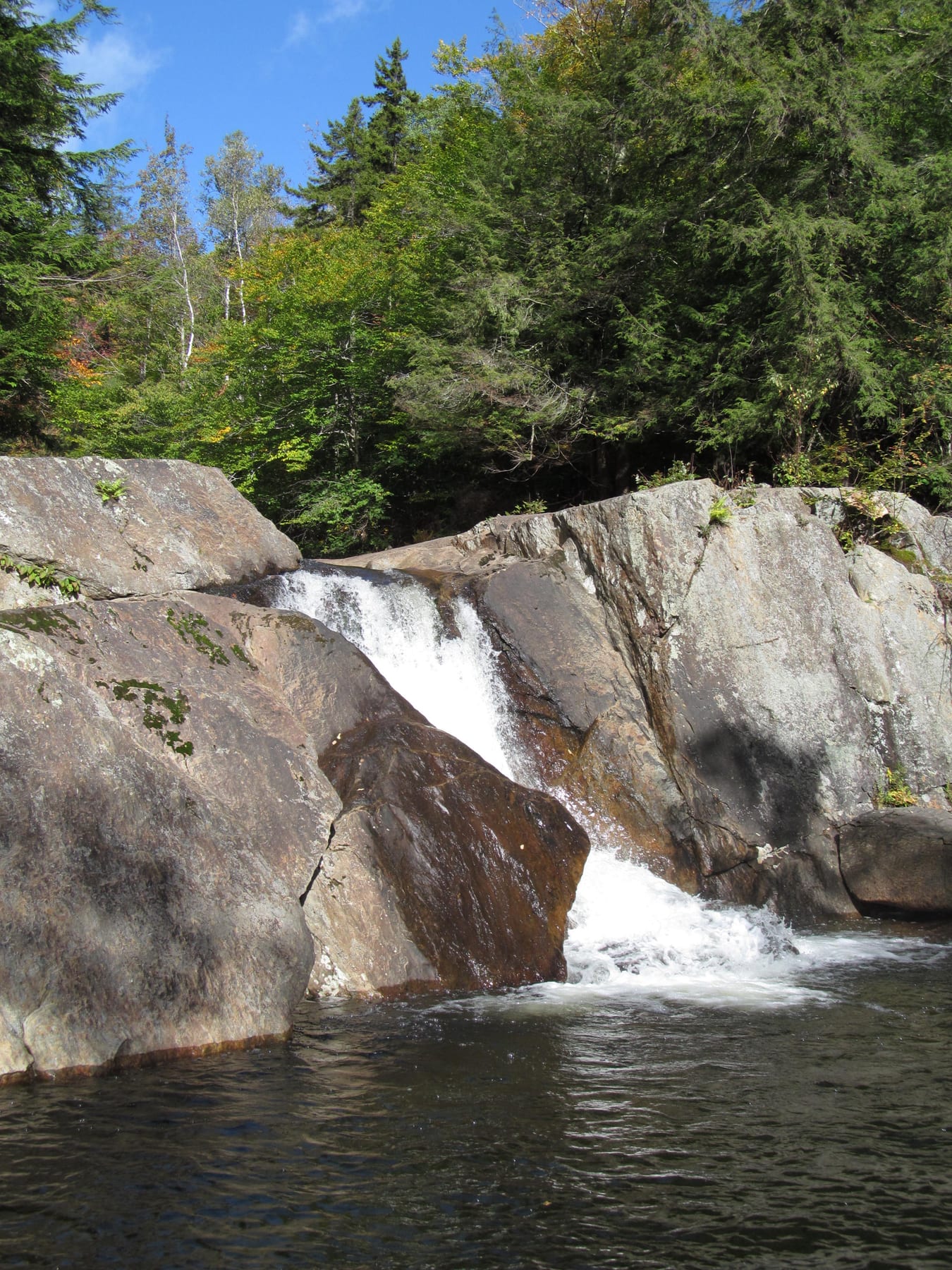 Boulder Pool at Buttermilk Falls in Vermont.