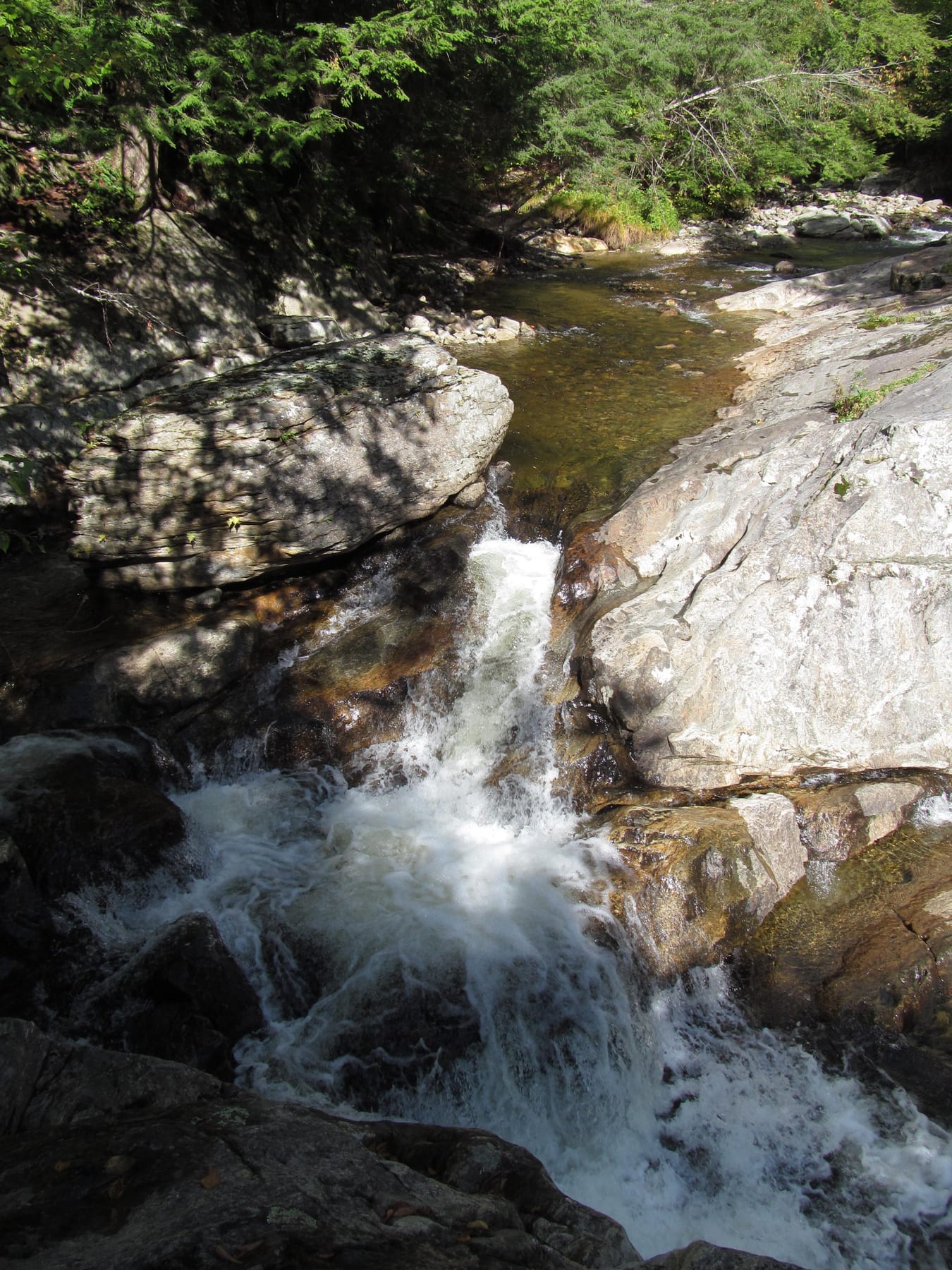 Rocky Cascade at Buttermilk Falls in Vermont.