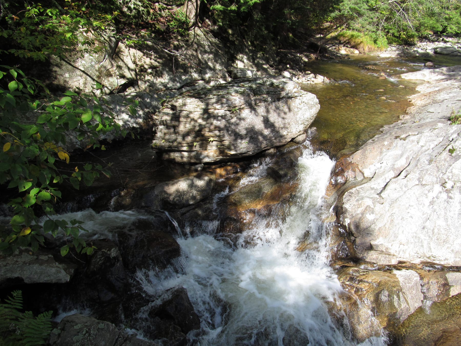 Wide Cascade at Buttermilk Falls in Vermont.