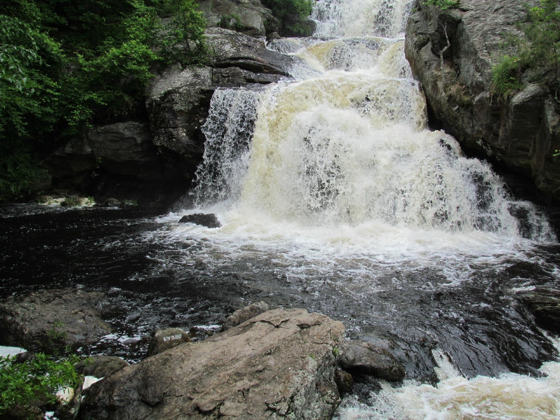 Close Plunge at Chapman Falls in Connecticut.