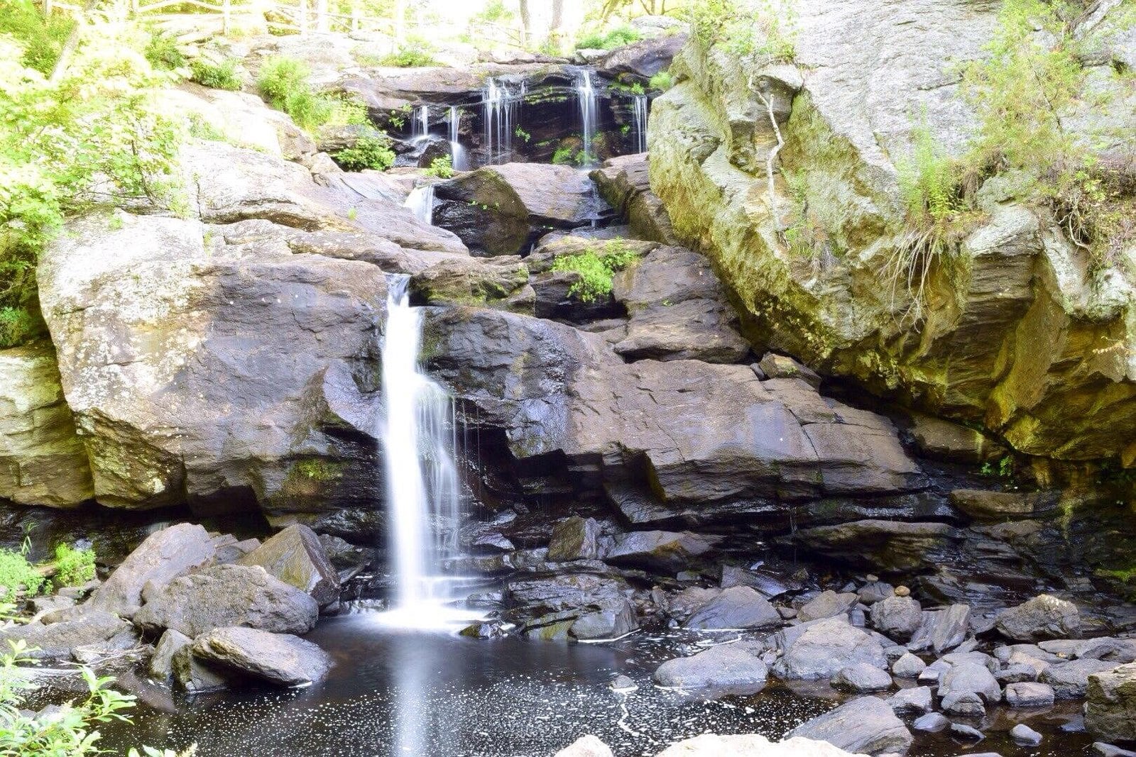 Thin Cascade at Chapman Falls in Connecticut.