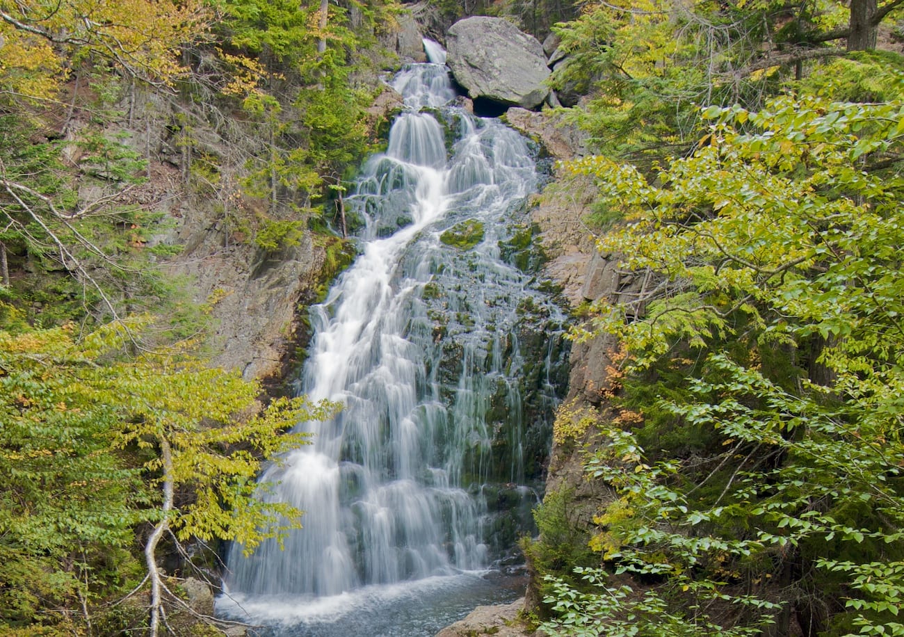 Rocky Stream at Crystal Cascade in New Hampshire.