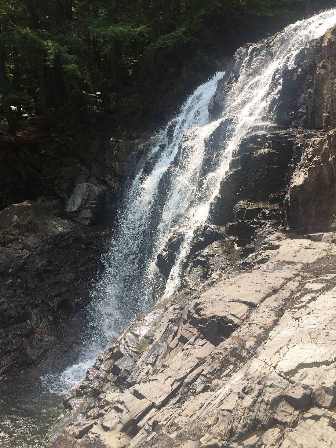 Stone Bridge at Houston Brook Falls in Maine.