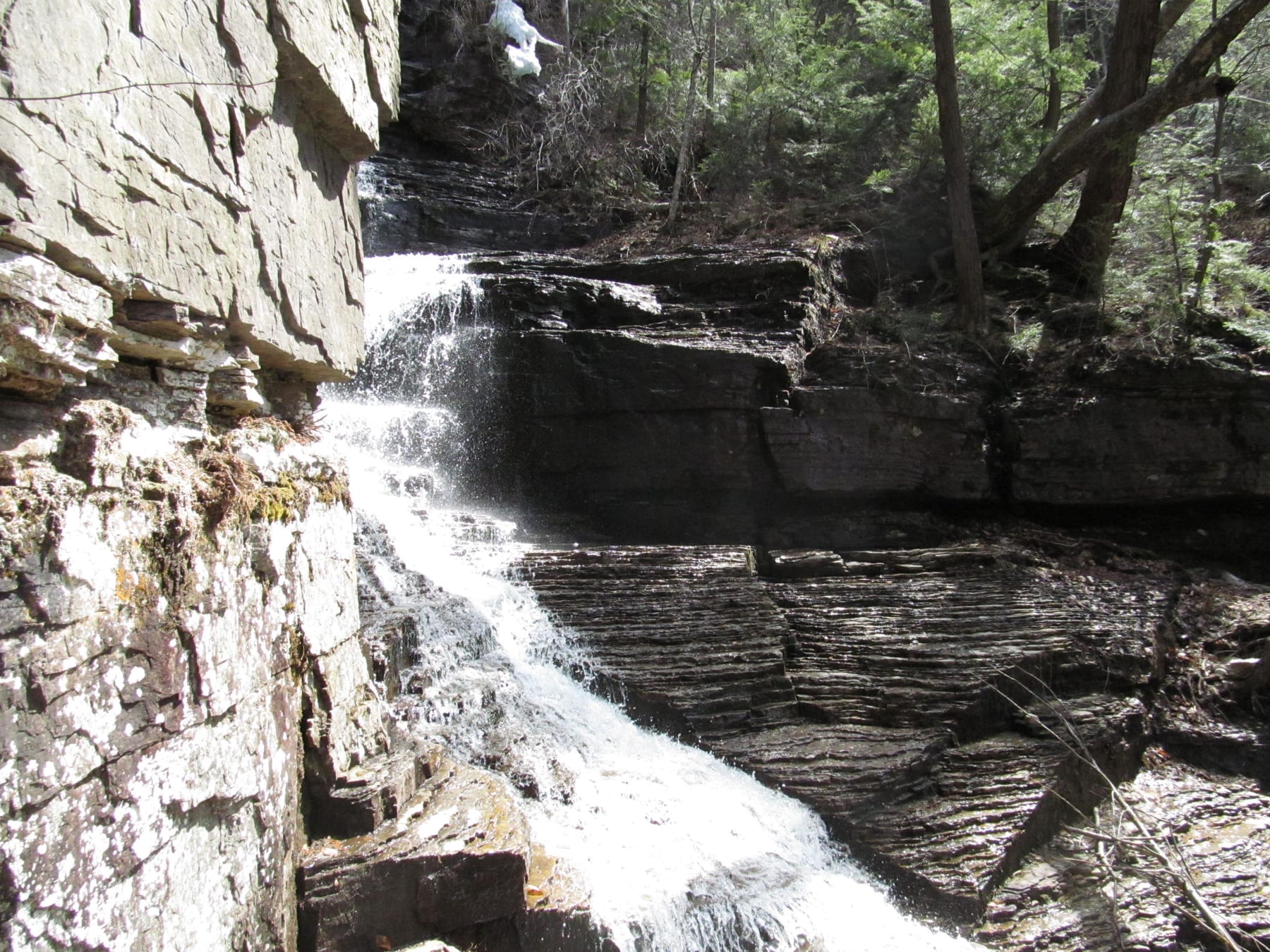 Lower Cascade at Lye Brook Falls in Vermont.