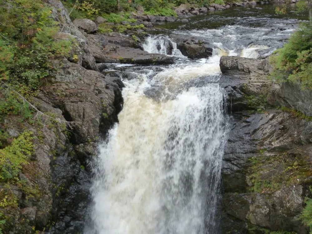Plunge Close at Moxie Falls in Maine.