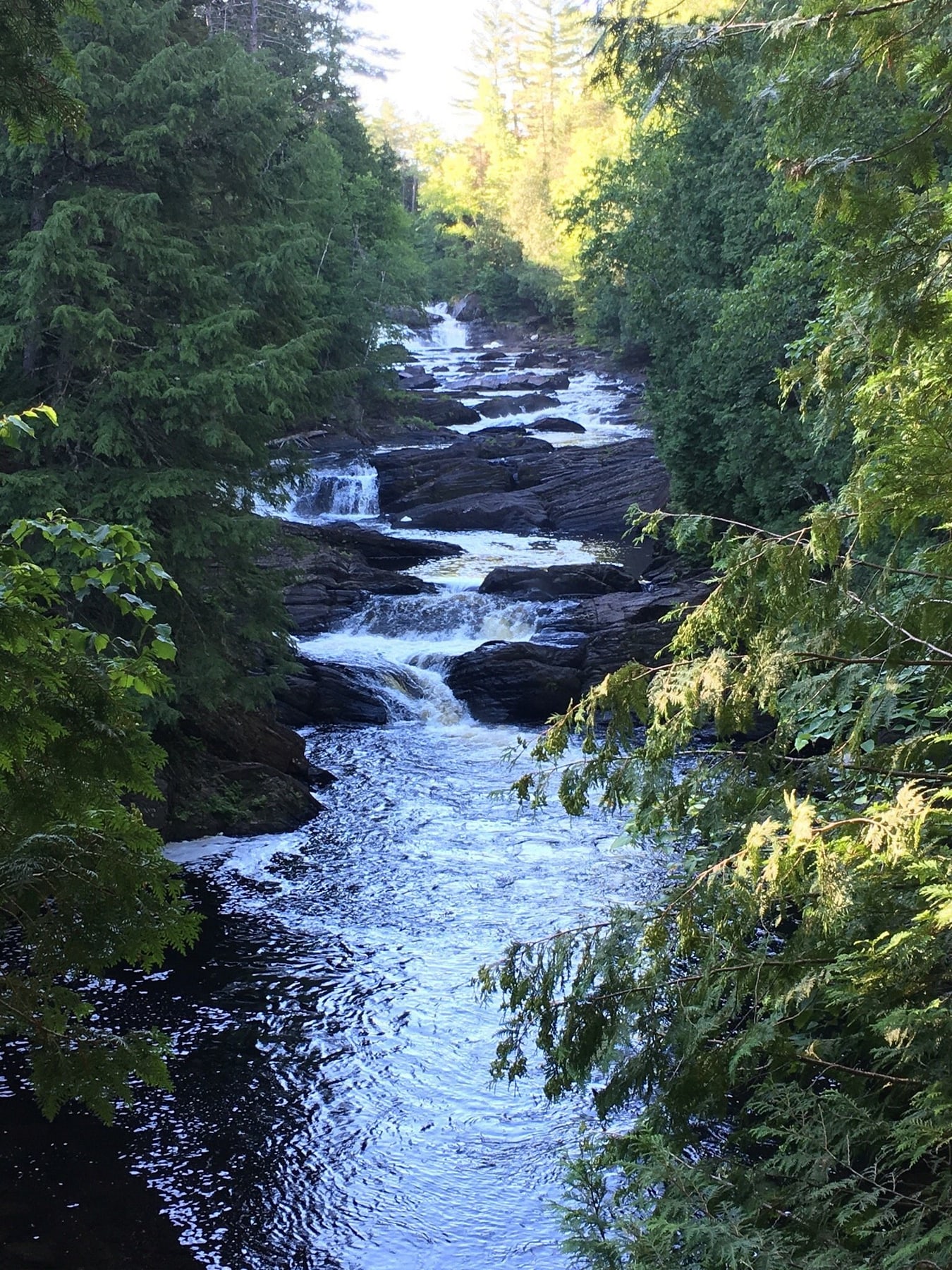 River Cascades at Moxie Falls in Maine.