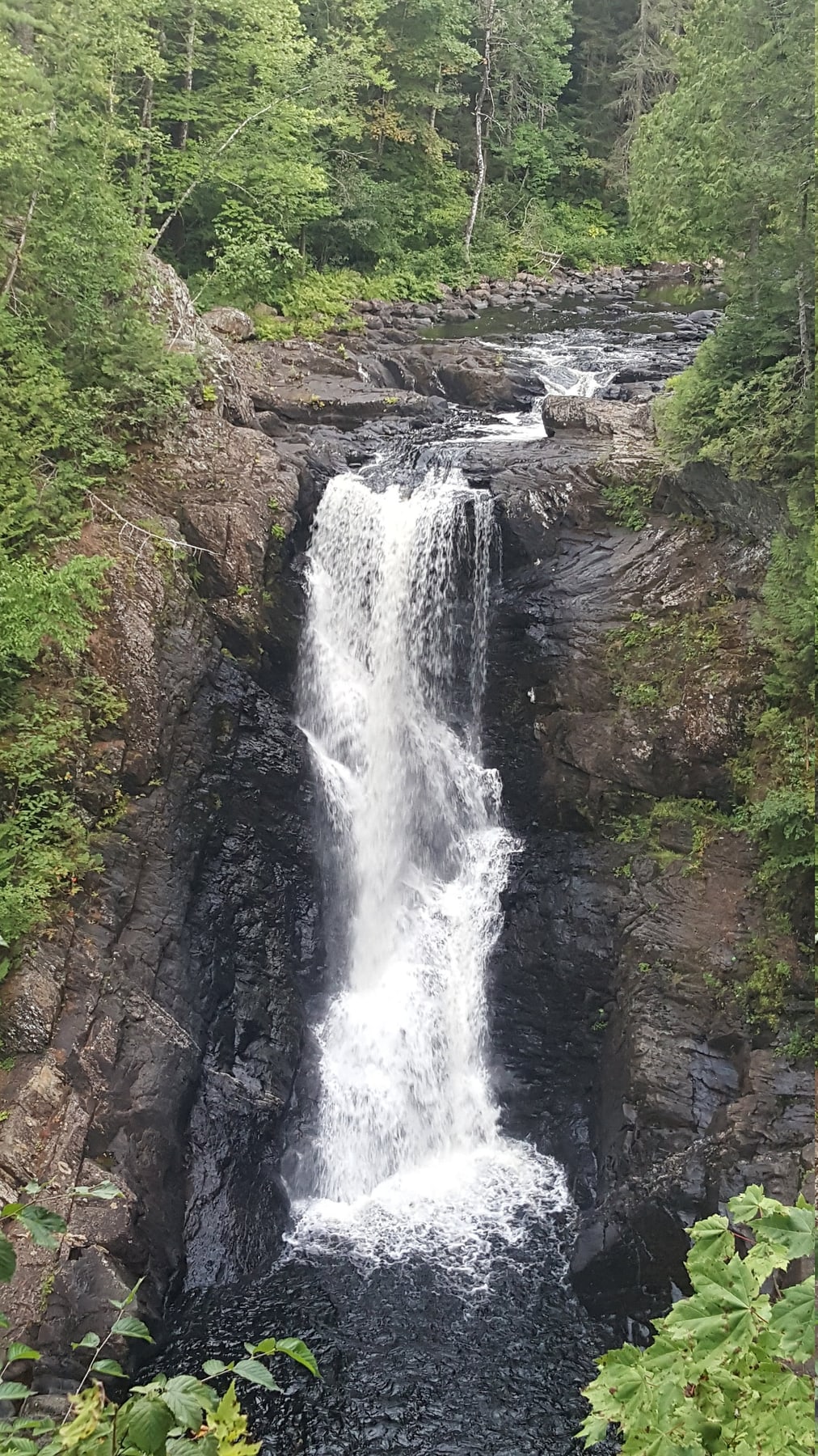 Vertical Drop at Moxie Falls in Maine.