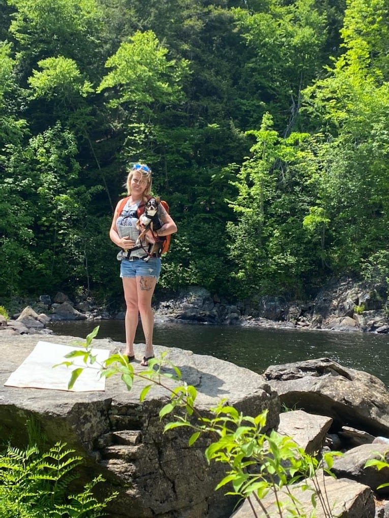 Riverside Rocks at Profile Falls in New Hampshire.