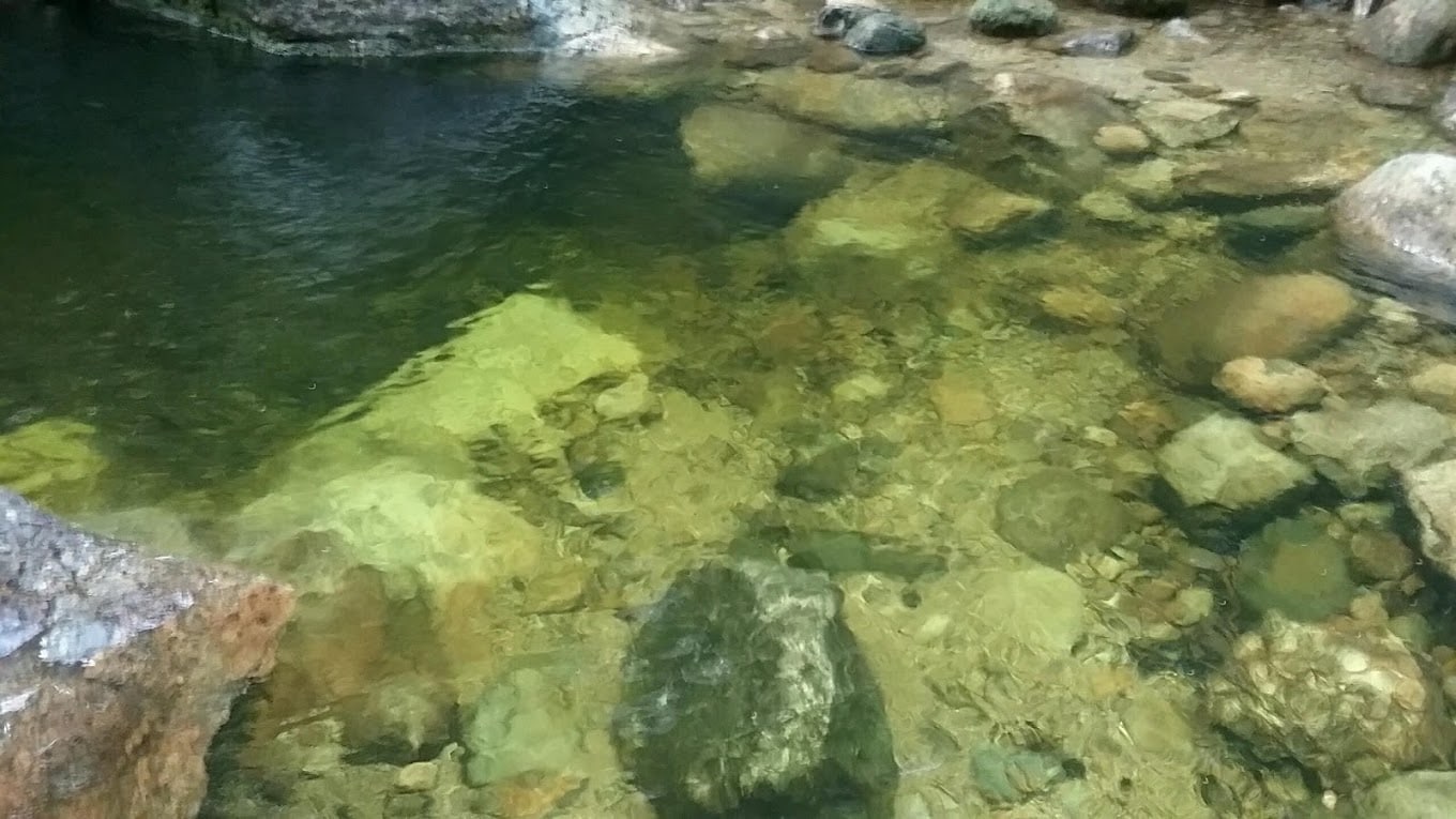 Underwater Rocks at Rattlesnake Pool in Maine.
