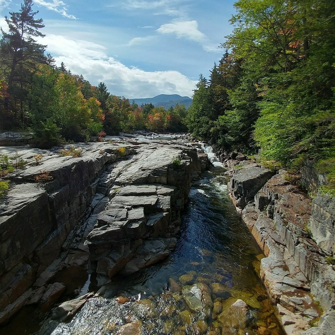 Rocky Gorge Scenic Area freshwater swim scene in New Hampshire.