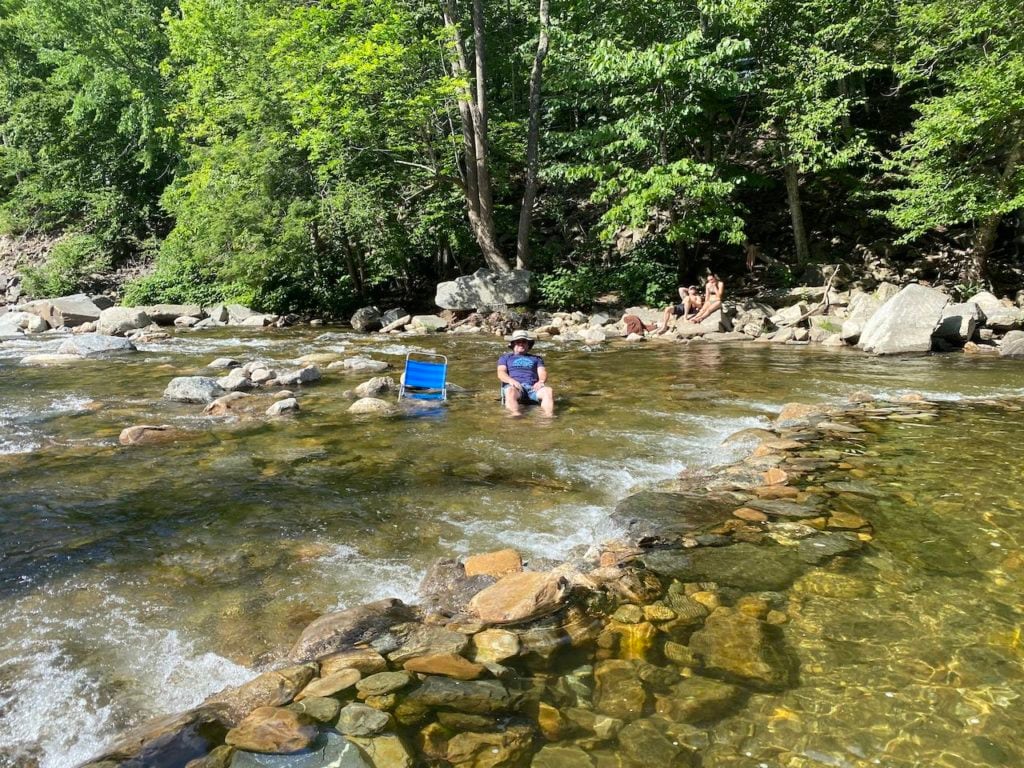 Shallow Current at Salmon Hole (West River) in Vermont.