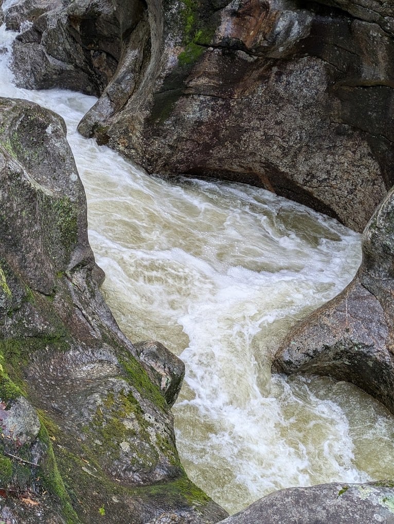 Whitewater Chute at Sculptured Rocks in New Hampshire.