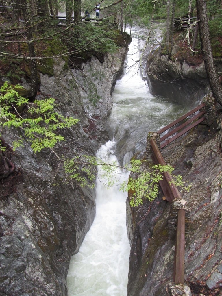 Viewing Trail Pool at Texas Falls in Vermont.