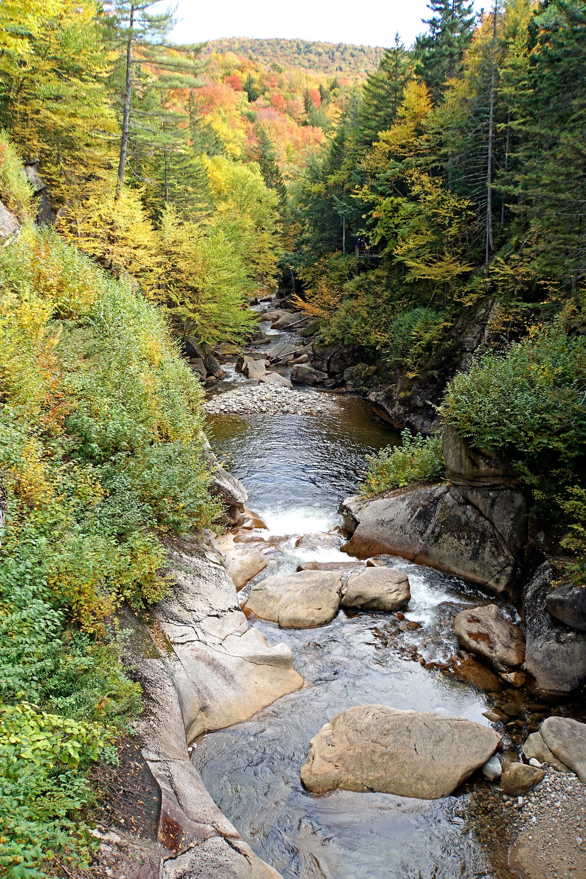Autumn Gorge at The Basin in New Hampshire.