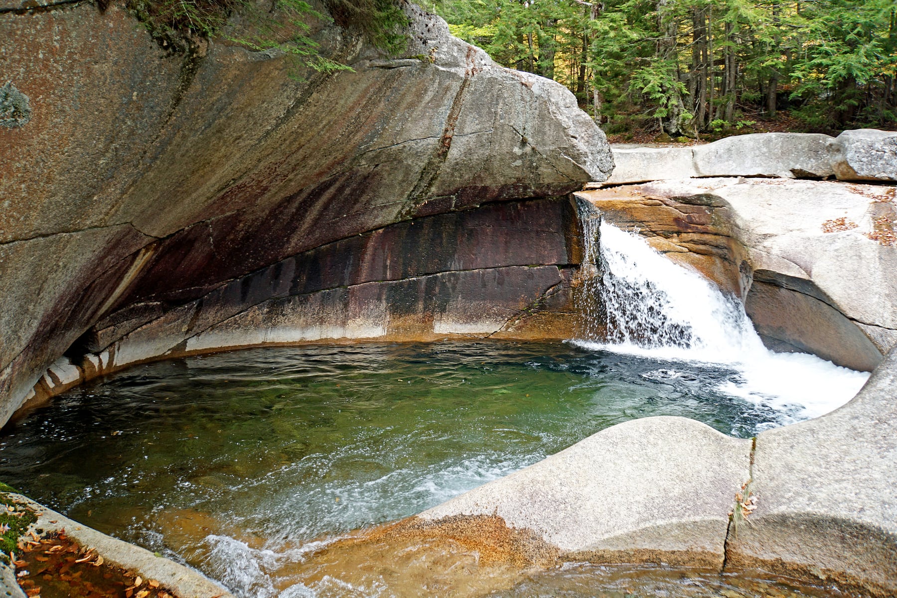 Clear Pool at The Basin in New Hampshire.