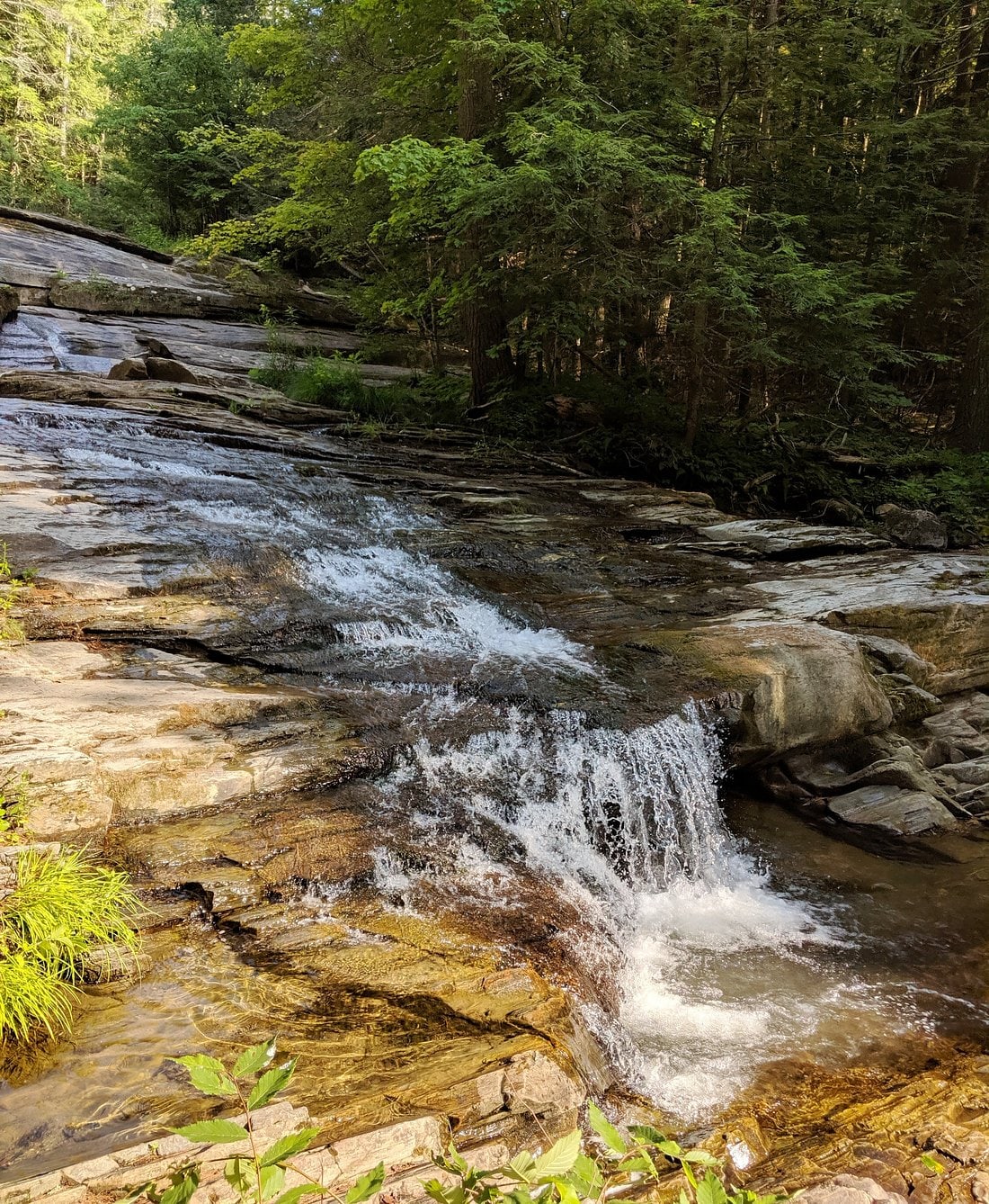 Wide View at Umpachene Falls in Massachusetts.