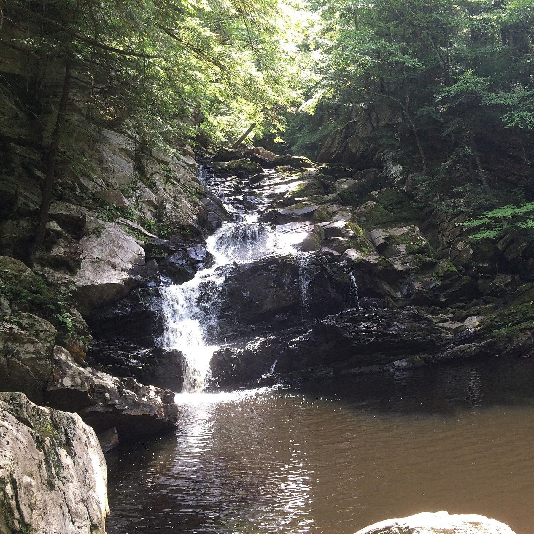 Pool And Cascade at Wahconah Falls in Massachusetts.