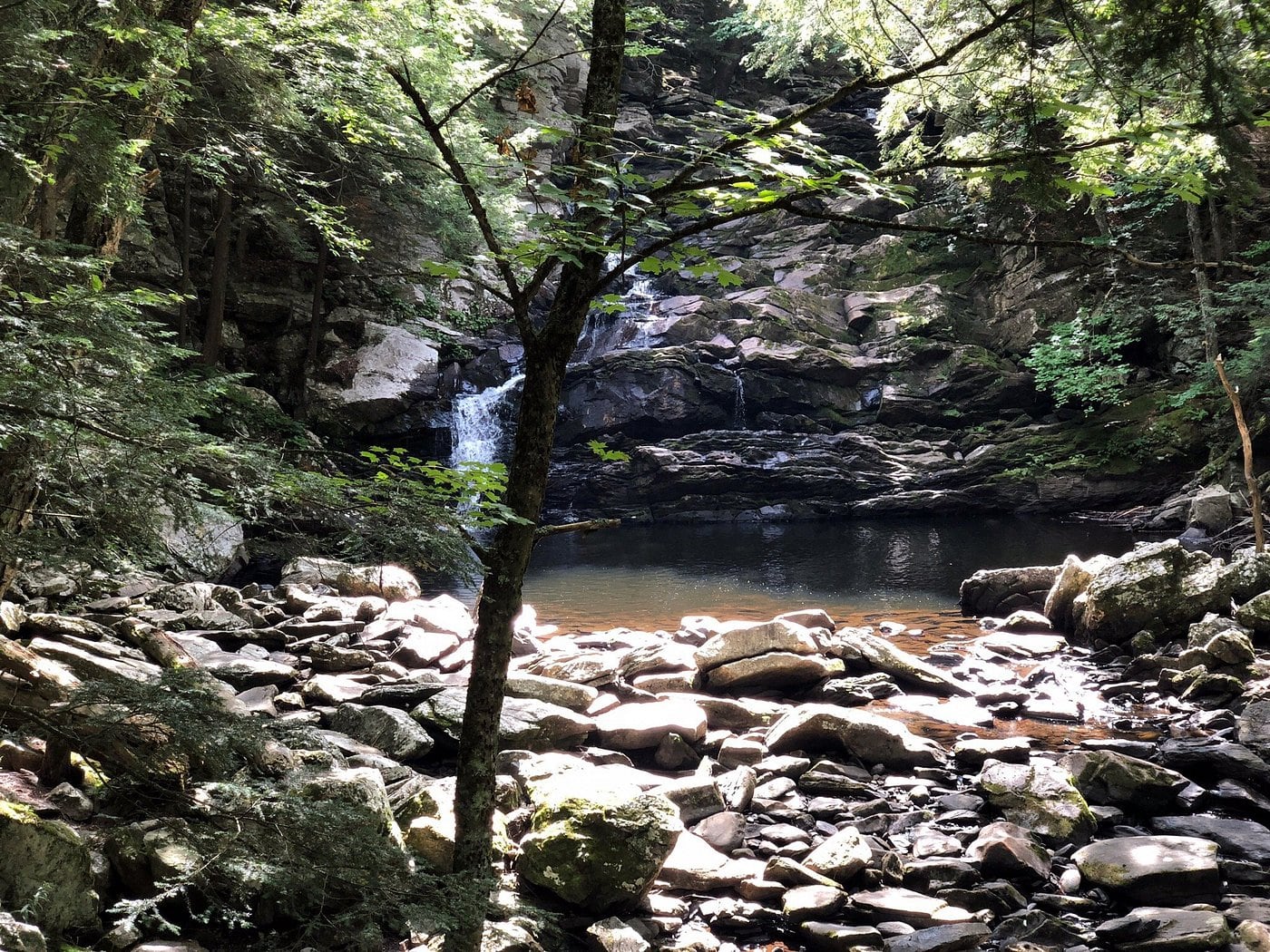Shaded Pool at Wahconah Falls in Massachusetts.