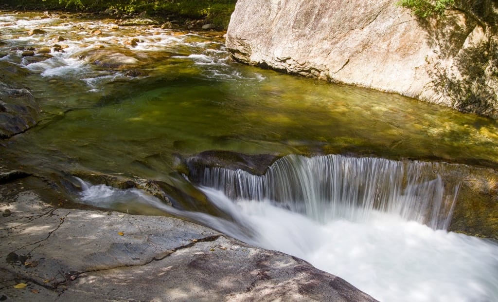 Clear Pool Cascade at Warren Falls in Vermont.